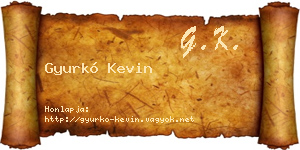 Gyurkó Kevin névjegykártya